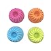 Cherir 12-Pack Reusable Muffin Donut Cupcake Molds Mini Pumpkin Silicone Dessert Mold-Jello and Mini Cakes 2.5 Inch Mini Bundt Molds (a)