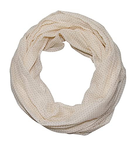 ACC Punkte Seidenschal Seide Loop Schal (Punkte beige)