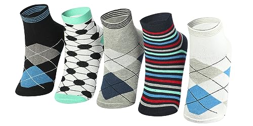 Image of Kids Boys Socks - Printed Cotton Kids Socks | Soft & Comfortable Sock for Boys | Durable Boy Sock for Everyday Wear- Pack of 5