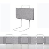 Eikuavons Bettgitter Bettschutzgitter 60 cm, Rausfallschutz für Kinderbett und Familienbett, 5-Fach höhenverstellbar 40-60 cm, weiches Bettgitter mit Ersatzbezug, Grau, für Matratzen 5-30 cm