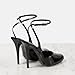 THESHY Womens Sandals Square Open Toe Stiletto High Heels Leather Ankle Strap Sandals Peep Toe Backless Buckle Dress Party Fashion Shoes for Women