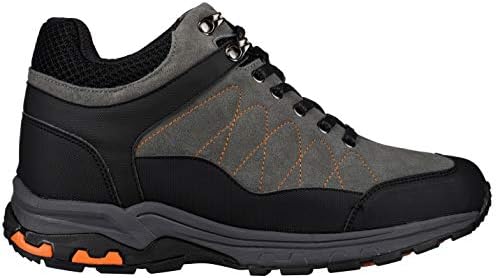 CALTO Men's Invisible Height Increasing Elevator Shoes - Grey Suede/Mesh Lace-up Hiking Boots - 3.2 Inches Taller - H75472 - Size 8 D(M) US | Image 1