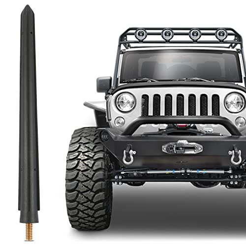 Short Antenna Compatible with Jeep Wrangler Gladiator Accessories 2007-2025 Antenna Replacement 6.5 Inch for Jeep JK JL JT Sahara Rubicon Sport S Willys 4xe Mojave Antenna