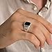 Black Onyx Solid 925 Sterling Silver Cushion Shape Gemstone Men Signet Ring, Beautiful Handcrafted Christmas Gift for Fathers, Son, Boyfriend, Friend (US Ring size 6)