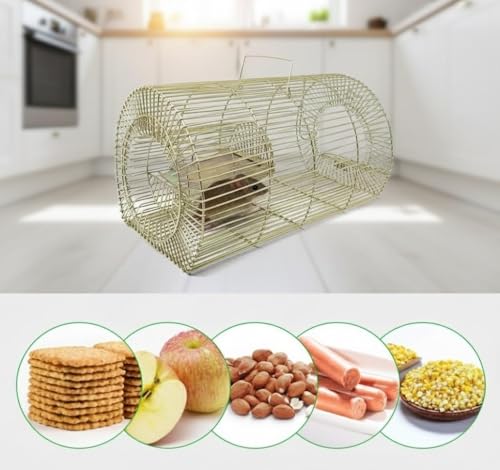 Image of PulGos Pack of 2 Mouse Trap Cage for Large Rats | Heavy Duty Iron Rat Trap (Chuha Pinjara) | Rustproof Metal Catch & Release Trapper | Durable Rodent Cage for Home, Kitchen, Warehouse & Hotel Use