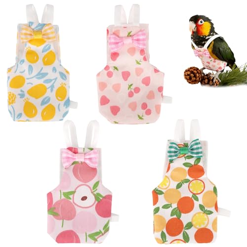 Contenuto della confezione: riceverai 4 pannolini per uccelli con adorabili disegni a tema frutta (pesca, arancia, limone, ciliegia) per aggiungere personalità e varietà. Quantità sufficiente da utilizzare e sostituire.