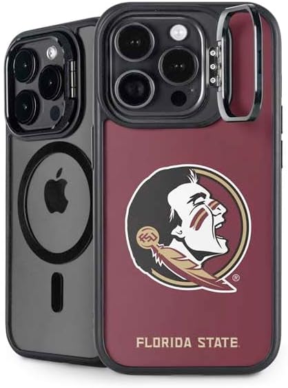 Skinit Kickstand Phone Case Compatible with iPhone 16 Pro Max - Officially Licensed Florida State FSU Seminoles Maroon Design
