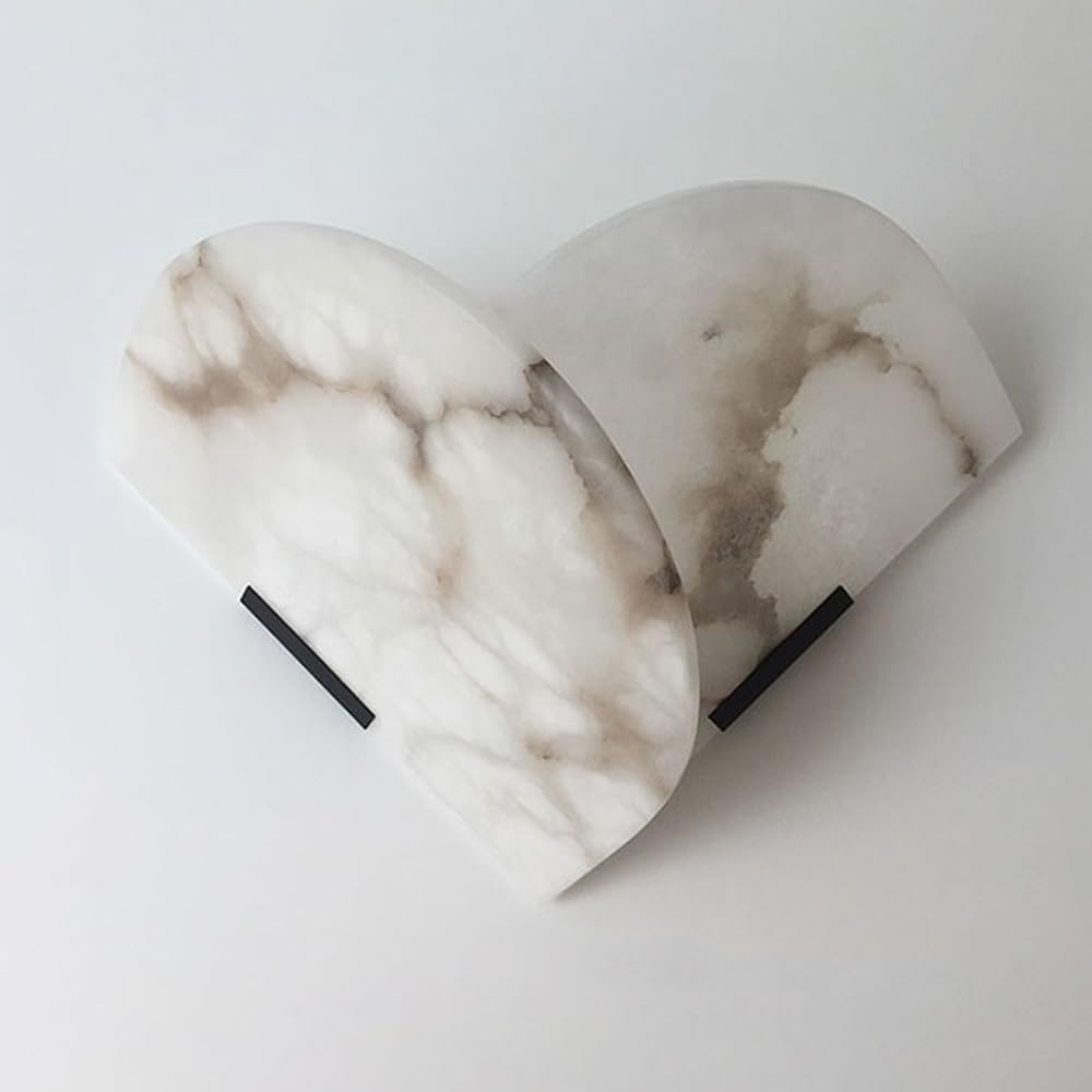 SSBHDM Nordic Industrial Style Wall Lamp, Creative Personality Alabaster Wall Light, G9 Light Source Natural Marble Wall Sconce, Bedroom Living Room Corridor Wall Mounted Light Fixtures