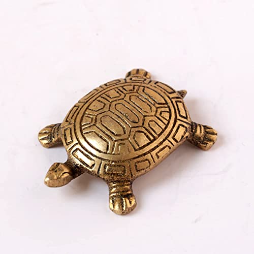 GURU JEE™ Brass Tortoise Statue for Good Health, Longevity and Happiness Indian Art Feng Shui Turtle for Home Office Temple Religious Gifts Showpiece - Image 5
