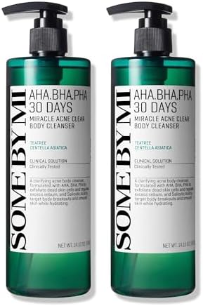 SOME BY MI AHA BHA PHA 30 Days Miracle Acne Clear Body Cleanser – Pack of 2 – Daily Exfoliating Tea Tree & Salicylic Acid Acne Body Wash – Deep Cleanses Sebum, Oil & Impurities – Korean Skin Care