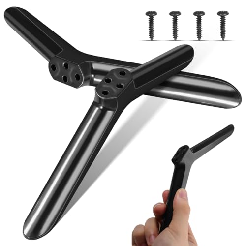 Legs Replacement For 40-43 Inch Flat Screen, Black Tabletop 