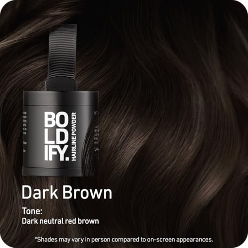 Image of BOLDIFY Hairline Powder - Water-Resistant Root Touch Up Hair Color for Gray Coverage - 24-Hour Stain-Proof, Mess-Free Hair Powder for Thinning Hair