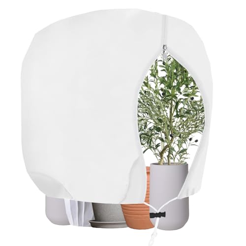 THAKOI Protección de Plantas en Invierno, 85 g/m² Protección Invernal para Plantas al Aire Libre Protección contra heladas, Transpirable Protección contra heladas(140x180CM)