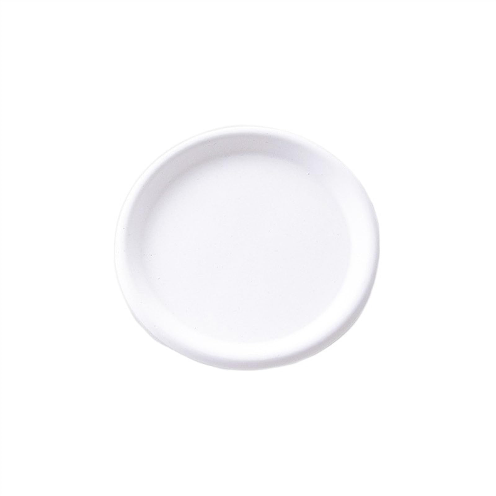 HPTHLY Plate Round Household Ceramic Dinner Plate Bread Plate Decorative Plate Suitable For Photo Decoration White Jewelry Plate Dessert Plate