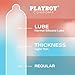 PLAYBOY Ultra Light, Natural Feel Smooth Premium Latex Lubricated Condoms, Flavorless, 3 Count