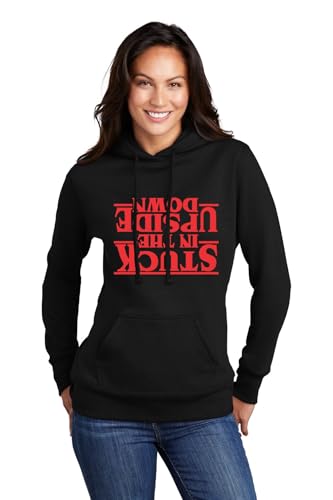 Go All Out Small Black Women Stuck In The Upside Down Sweatshirt Hoodie