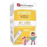 Forté Pharma - Forté Kids Nez Gorge dès 3 ans - Actifs d'origine naturelle - Camomille, Miel, Mauve, Bouillon blanc - Format pratique, Ne colle pas, délicieux goût Framboise - 1 stick/jour, 10 jours
