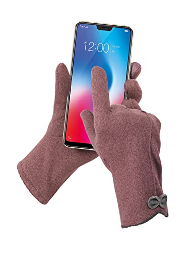 Image of FabSeasons Slim warm Winter Gloves For Women, with velvet lining inside for cold weather, Touchscreen enabled index finger, also ensures a Smooth Driving /Riding Experience