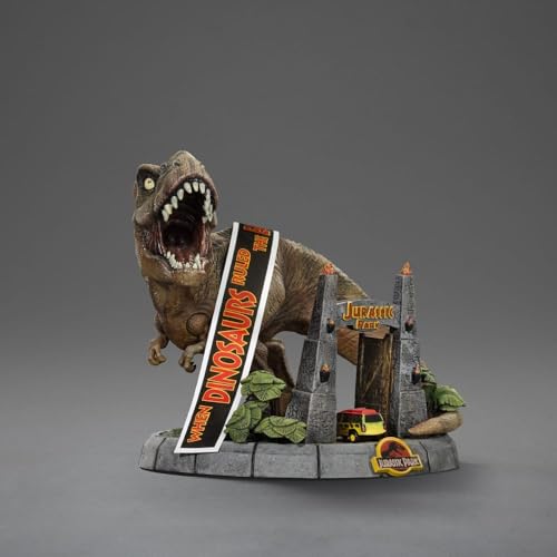 Figurine T-Rex Mini Co. Iron Studios Illusion Deluxe 15 cm, finition premium