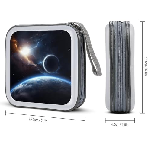 Porta CD Planet para 40 DVD en plástico duro y estuche con cremallera 3