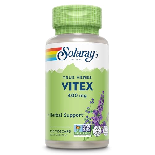 SOLARAY Vitex Berry 400mg | Womens Healthy Hormone Balance Formula | Menstruation & Menopause Support 100ct