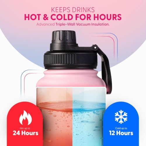 Image of DOCAT Water Bottle 1 Litre, Stainless Steel Sipper Water Bottle, Leak Proof Lid, Rust Proof, 24 Hours Hot and Cold Thermosteel Vacuum Insulated Water Bottle