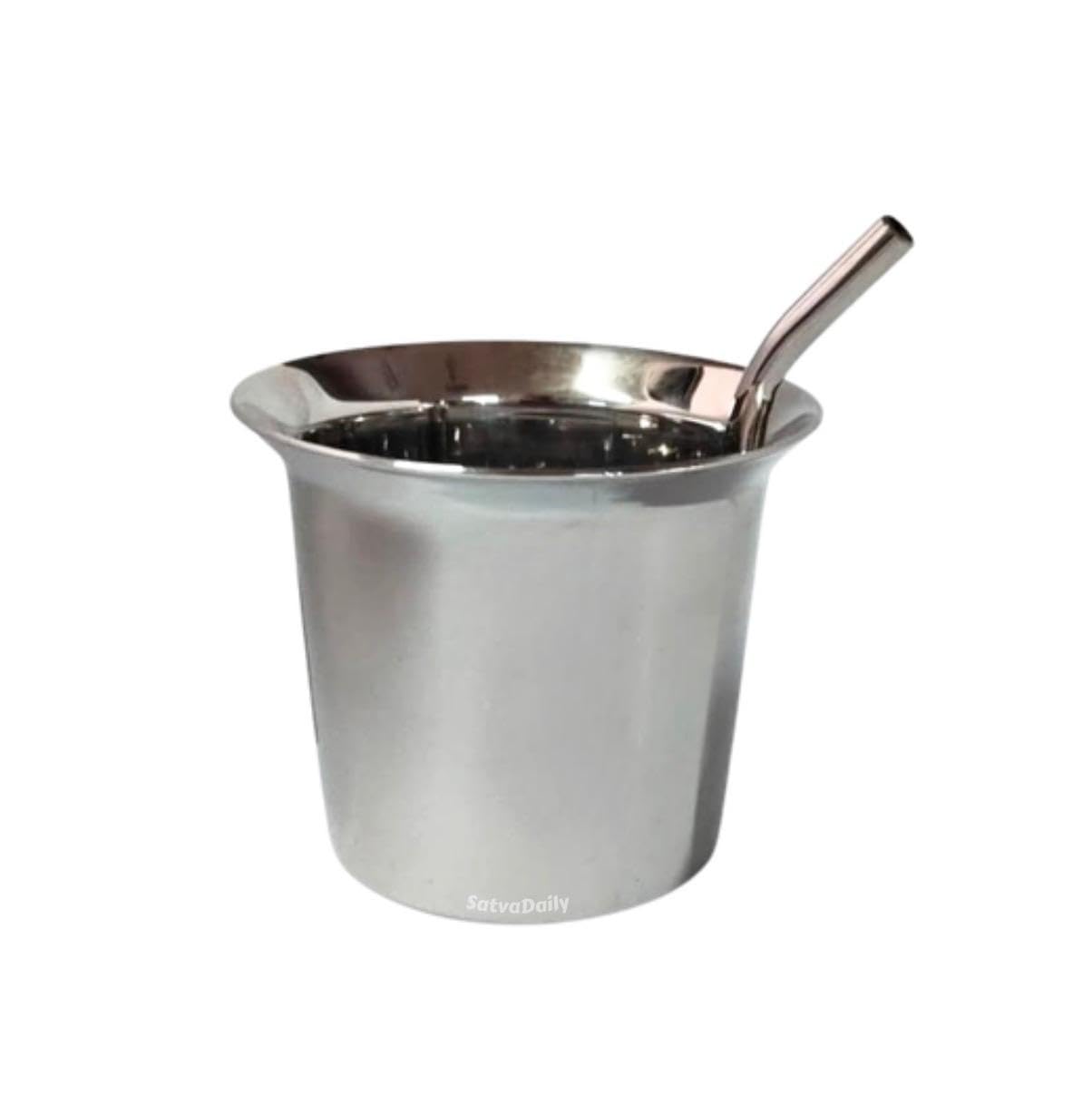 Stainless Steel Sipper Tumbler - 160ml, Straw Glass, Straw Cup, Steel Tumbler with Straws for Milk, Juice & Water, Sippy Cup, Water Cup Straw Tumblers Sipper Glass-picture-28