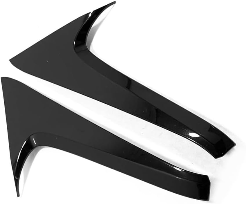 Car Accessories Exterior Rear Spoiler Wing Side Beveled Window Sill Pillar Molding Cover Trim (Glossy Black) Fit for Toyota RAV4 2019 2020 2021 2022 2023 2024 2025 ABS 2 PCS