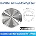 JTWWDM Round Trash Bin Flap Cover 304 Stainless Steel Garbage Lid, Flush Built-in Balance Swing Countertop Kitchen Trash Cans Hidden Embedded Bin for Office Desk Desktop,430 S