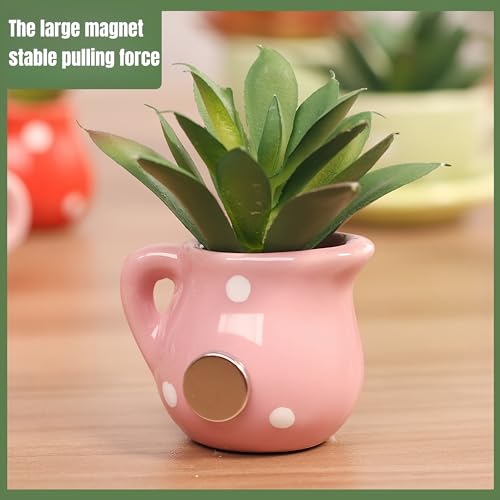 Imanes decorativos mini jarrón de cerámica para refrigerador miniatura 4