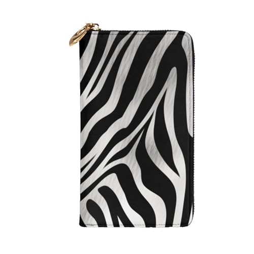 Zebra Print Wallet for Men Women Long Purse Leather Clutch Large Business Handbag Travel Phone Holder Credit Card Holder Money Case with Zipper Leather Wallets Gift2