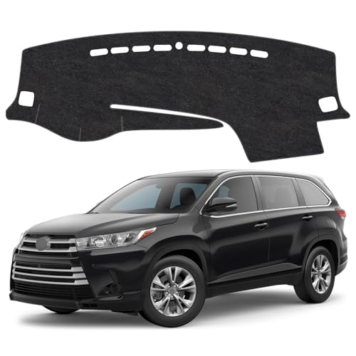Image of Dash Cover Mat Compatible with Toyota Highlander 2014-2019 Non-Slip Dashboard Cover Mat Sunshade UV Rays Protector Interior Accessories(Not Fit GrandHighlander)