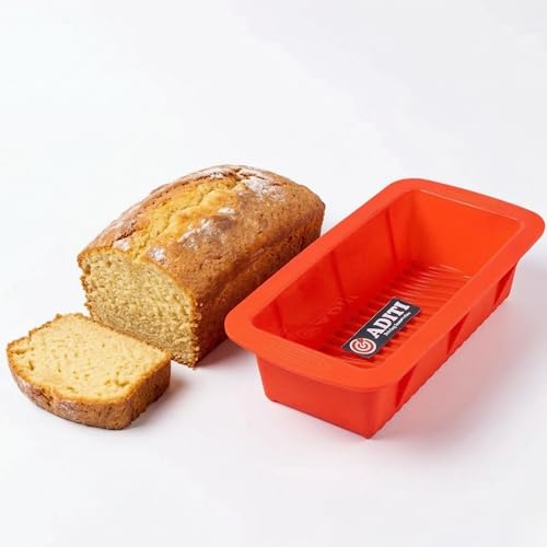 Image of Aditi Loaf Silicon Mould (8 Inches) | Food Grade Quality | Ideal for Baking Loaf | Reusable & Heat Resistant Mould | Soft & Durable | BPA Free & Non Toxic | for Bread, Brownies, Fruit Cake