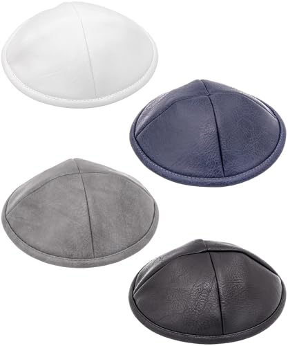 Image of Pack of 5-Pcs - Hq Satin /Linen /Velvet /Raw Silk /Suede Kippah for Men, Yamaka Hat Designed in Israel - Kippot Bulk