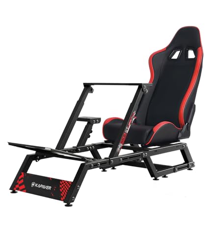 Image of KAPAVER HaloGT-F1 Pro foldable racing wheel stand with bucket seat, portable & adjustable sim cockpit for Logitech G29 /G920 /G923 /G27 /G25, Thrustmaster T248 /T300RS /T150 /458 TX, Xbox, PS4 & PS5