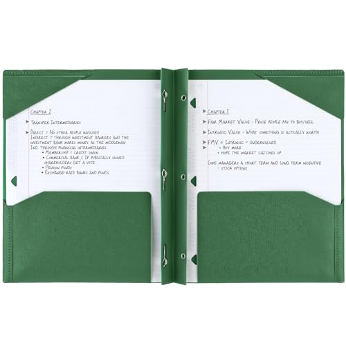Image of Five Star 2-Pocket Folder,Plastic Folder with Stay-Put Tabs and Prong Fasteners,Holds 8-1 /2 inch x 11 inch Paper,Black,Fire Red,Forest Green,Pacific Blue (38048),(Pack of 24)