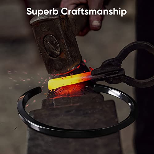 Vnox Cuff Bracelet For Men Women - Twist Mobius Endless Love Bracelet Stainless Steel Bangle Bracelet, Jewelry Gift For Christmas, Birthday, Love, Friendship, Plated Black #TOP4