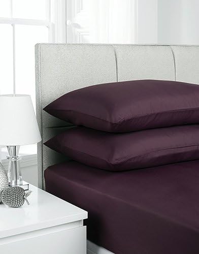 Amigozone Extra Deep 16"(40cm) Non Iron Percale Pollycotton Fitted Sheets (Single, Plum) - Image 3