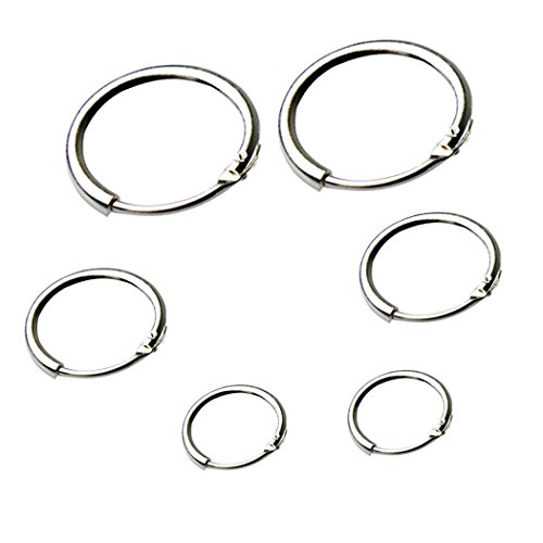 3 Set Hoop Earrings For Women & Men Silver Hoop Huggie Earrings 8Mm 10Mm 12Mm Hypoallergenic Earrings Hoop Cartilage Helix Lobes Hinged Sleeper Earrings For Men Women Girls Boys #TOP13