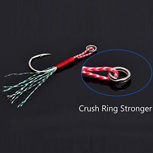 HNHYNSY Angelhaken 10 Teile/los Angelköder Langsame Jigging Angeln Guss Jigs Assist Hook Barbed Single Jig Haken Thread… – Bild 5