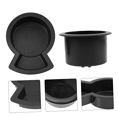 Inserto Portavasos para Carro y RV de Plástico Negro miniatura 6