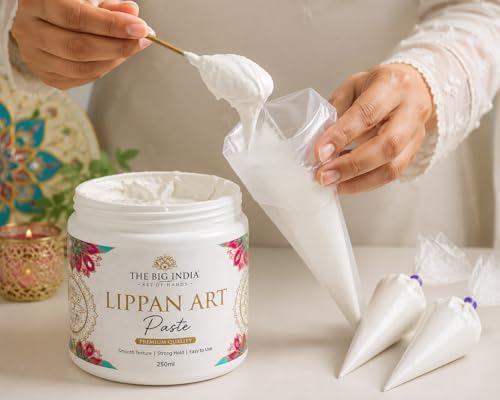 Image of Ceramic Cone for lippan Art | Lippan Art Paste - 250ml | Premium DIY Clay Paste for Mirror Work, Mandala Art & Craft Decoration (Pure for Sure)