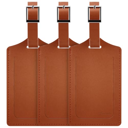 Travelambo 3 Pack Luggage Tags for Suitcases Airplane Travel Essentials