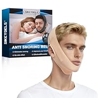 Anti-Schnarch-Kinnriemen,Spurloser Kinnriemen zum Schlafen, Anti-Schnarch-Geräte atmungsaktiv und wiederverwendbar,Verstellbar Antis-Schnarchs-Lösung für Männer und Frauen, Hautfarbe