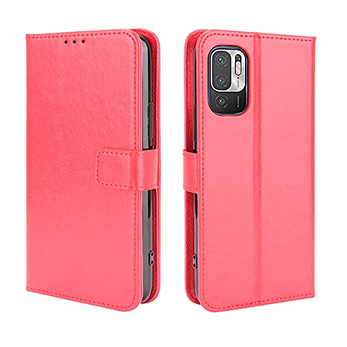 For Xiaomi Redmi Note 10 JE XIG02 / For Redmi Note 10T A101XM 手帳型 ケース カバー For Redmi Note 10 JE ケース 手帳型 カバー For Redmi Note 10 JE 手帳型 ケース カバー ケース 手帳型 全面保護 ケース 手帳型 カバー ケース【Hcsxlcj】Note 10JE (レッド)