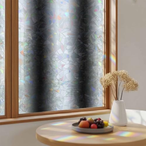 Vinilo adhesivo para ventana efecto vidriera arcoíris 17.7 x 78.7 in miniatura 4