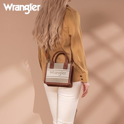 Image of Wrangler Mini Tote Bag for Women Western Small Crossbody Purse Top Handles Satchel Handbag WG171-2811KH
