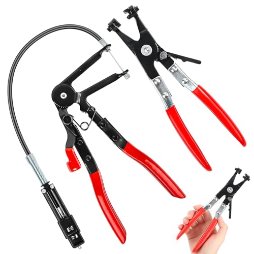 Pince Collier de Serrage 2 Pièces Pince pour Collier de Serrage Durite Pince à Colliers d’échappement pour Outil de réparation de voiture pour Réparation de Voiture