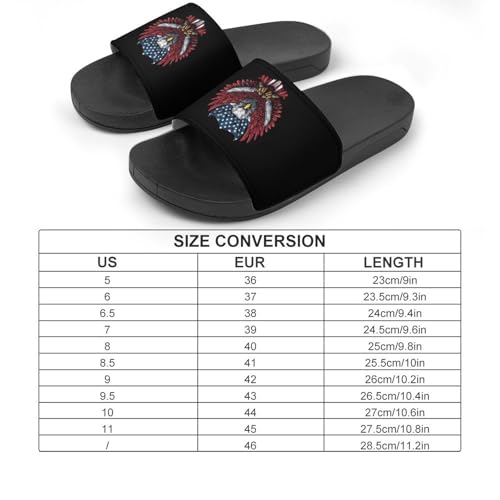 Ea-gles U.S. Flag Non Slip Slides Sandals for Women Men Quick Drying Shower Shoes for Bathroom Pool Beach2