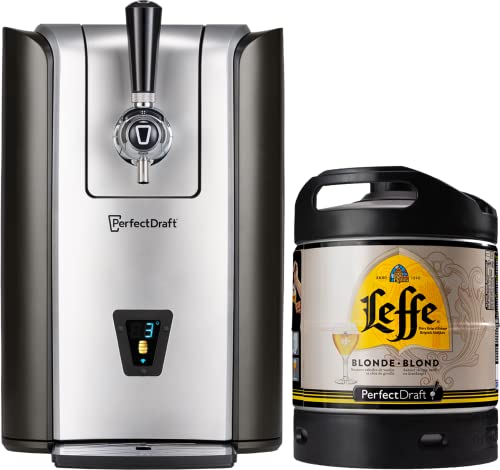 PerfectDraft Pro – Pack Tireuse À Bière + 1 Fût Leffe Blonde 6L – Machine Pression À Domicile – Refroidissement À 3°C – 30 Jours Fraîcheur – Écran LED...